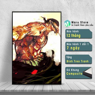 Tranh Canvas Zoro Tam Kiếm Phái - One Piece - Anime