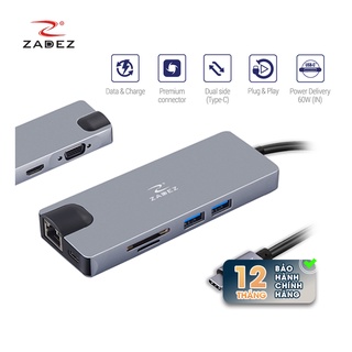 Bộ chuyển đổi TypeC Hub ZADEZ ZAH518 (8 trong 1)