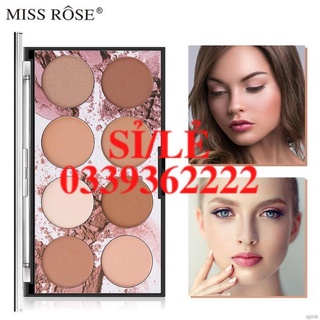 [Hàng mới về] Bảng Phấn Tạo Khối MISS ROSE 8 Màu Kiểu Phấn Nén Che Khuyết Điểm Kiềm Dầu Kháng Nước  HAIANHSHOP
