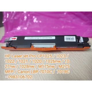 Hộp mực màu Đỏ hồng máy in lazer màu HP LaserJet Pro CP1025 1026nw 1027nw 1028nw M175nw M275 MFP Canon LBP 7010C 7018C