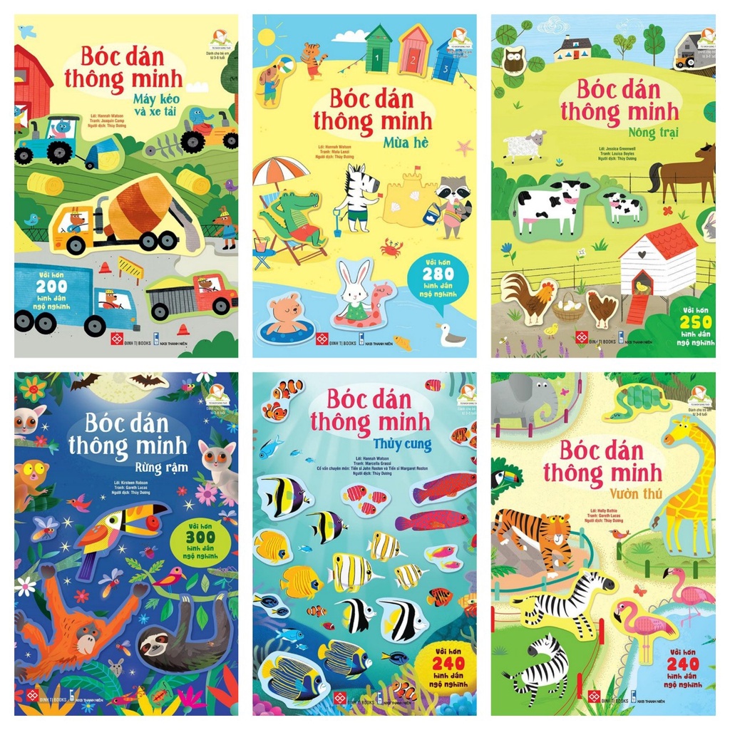Sách Bóc dán thông minh (Bộ 6 cuốn)