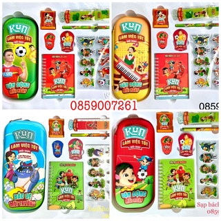 Bộ đồ dùng học tập Kun - Bộ đồ dùng Kun set 9 món cao cấp