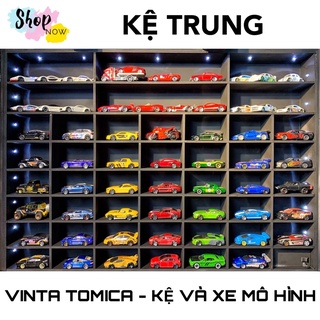 [MUA 2 TẶNG 1 XE] Kệ Trung Trưng Bày Xe Mô Hình Hotwheels, Tomica, Bearbrick 100%