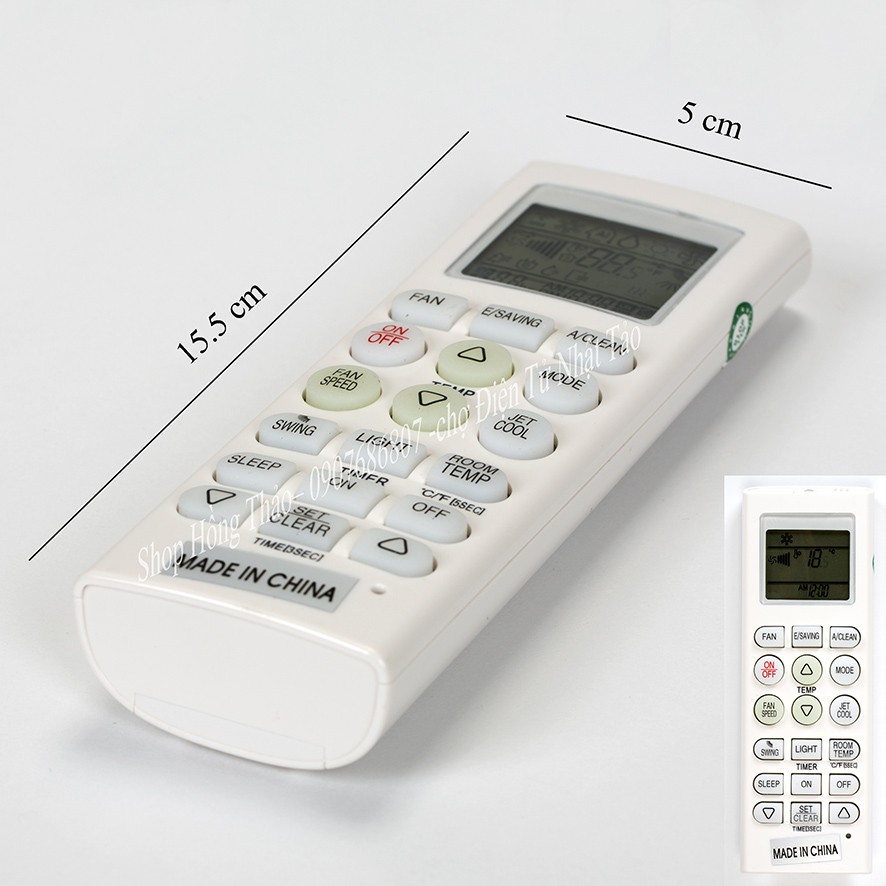 Remote máy lạnh USE FOR LG + Pin.(Điều khiển từ xa dùng cho điều hòa)