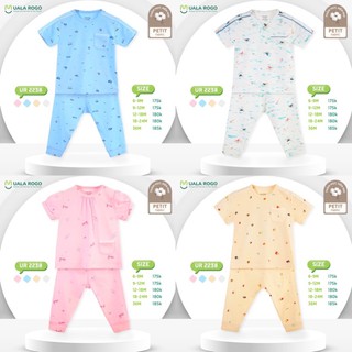 Uala Bộ quần dài áo ngắn tay peptit