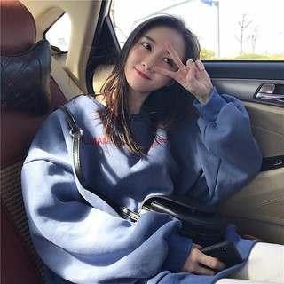 [ Kèm ảnh thật] Áo Nỉ Bông Nữ Dáng Rộng Ulzzang Phong Cách Hàn Quốc - Liti Shop