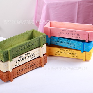 {Ảnh thật} Hộp gỗ Trang Trí Phong Cách Vintage Chậu Tiểu Cảnh Trồng Sen Đá Xương Rồng Cắm Hoa Decor Giá Rẻ Mê Thảo Flowe