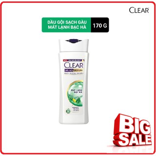 Dầu Gội CLEAR Mát Lạnh Bạc Hà Chai 170g
