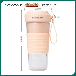 Máy xay sinh tố CHIGO, nhỏ gọn và tiện lợi, dung tích 300ml, 4 lưỡi dao