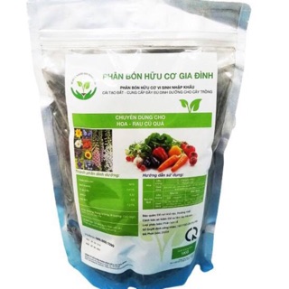 Phân Bón Hữu Cơ Đa Năng, Phân Vi Sinh Cải Tạo Đất Cho Cây ăn trái, Rau sạch, Hoa cảnh (túi 500gr+1kg)