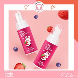 Kem đánh răng cho bé dạng bọt BLUE BERRY, kem đánh răng trẻ em hương dâu- Giúp bé vệ sinh răng miệng hiệu quả