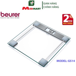 Cân Sức Khỏe Điện Tử Kính Cường Lực Beurer GS14, Bảo Hành Chính Hãng 24 Tháng - Medmart