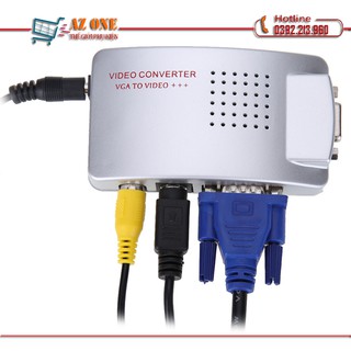 Bộ chuyển đổi tín hiệu từ VGA sang SVIDEO - AV (Trắng)