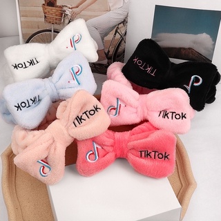 Băng Đô Đội Đầu Băng Đô Rửa Mặt Nơ Lông Mềm Mại Giá Rẻ Cute Phong Cách Hàn Quốc Cho Nữ