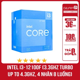 Bộ vi xử lý Intel Core i3 12100F - Bảo hành 36 Tháng Full box nhập khẩu