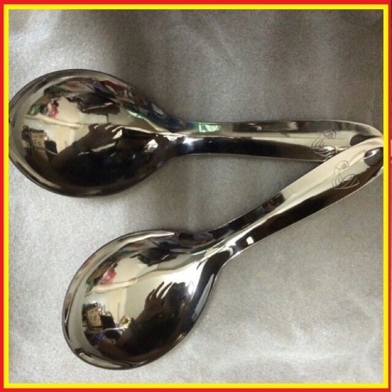 Sét 2 chiếc môi múc cơm canh inox dày dặn