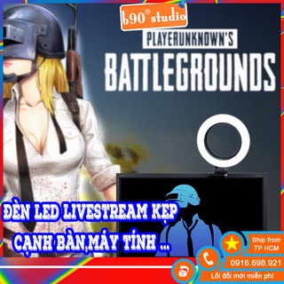 Bộ Đèn LED RING Livestream Kẹp Cạnh Bàn Kẹp Màn Hình Laptop selfie .. LIVE STREAM MAKEUP