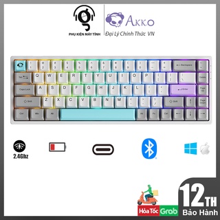 Bàn phím cơ AKKO 3068B Multi-modes Silent (Bluetooth 5.0 / Wireless 2.4Ghz / Hotswap / Foam tiêu âm)