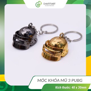 Móc khóa pubg mũ 3 cosplay mô hình mũ bảo hiểm không gỉ cực ngầu