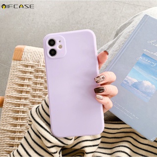 Ốp điện thoại silicon TPU mềm chất lượng cao nhám màu tím kẹo đáng yêu thích hợp cho iPhone 12 Mini 12 11 Promax XS Max