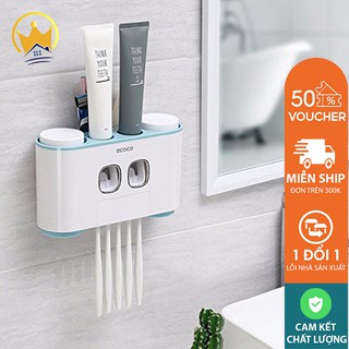 Nhả kem đánh răng Ecoco_Bộ nhả kem tự động, đựng bàn chải đánh răng sang trọng , tiện lợi