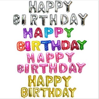 Set 13 bóng bay chữ Happy Birthday - Trang trí bánh kem, trang trí bánh Gato, trang trí bánh sinh nhật
