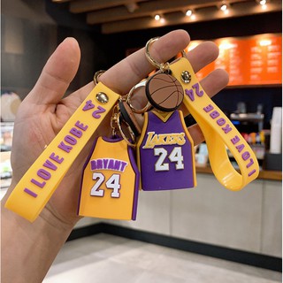 Hoạt Hình Móc Khóa Silicon Pvc Hình Cầu Thủ Bóng Rổ Nba Sáng Tạo