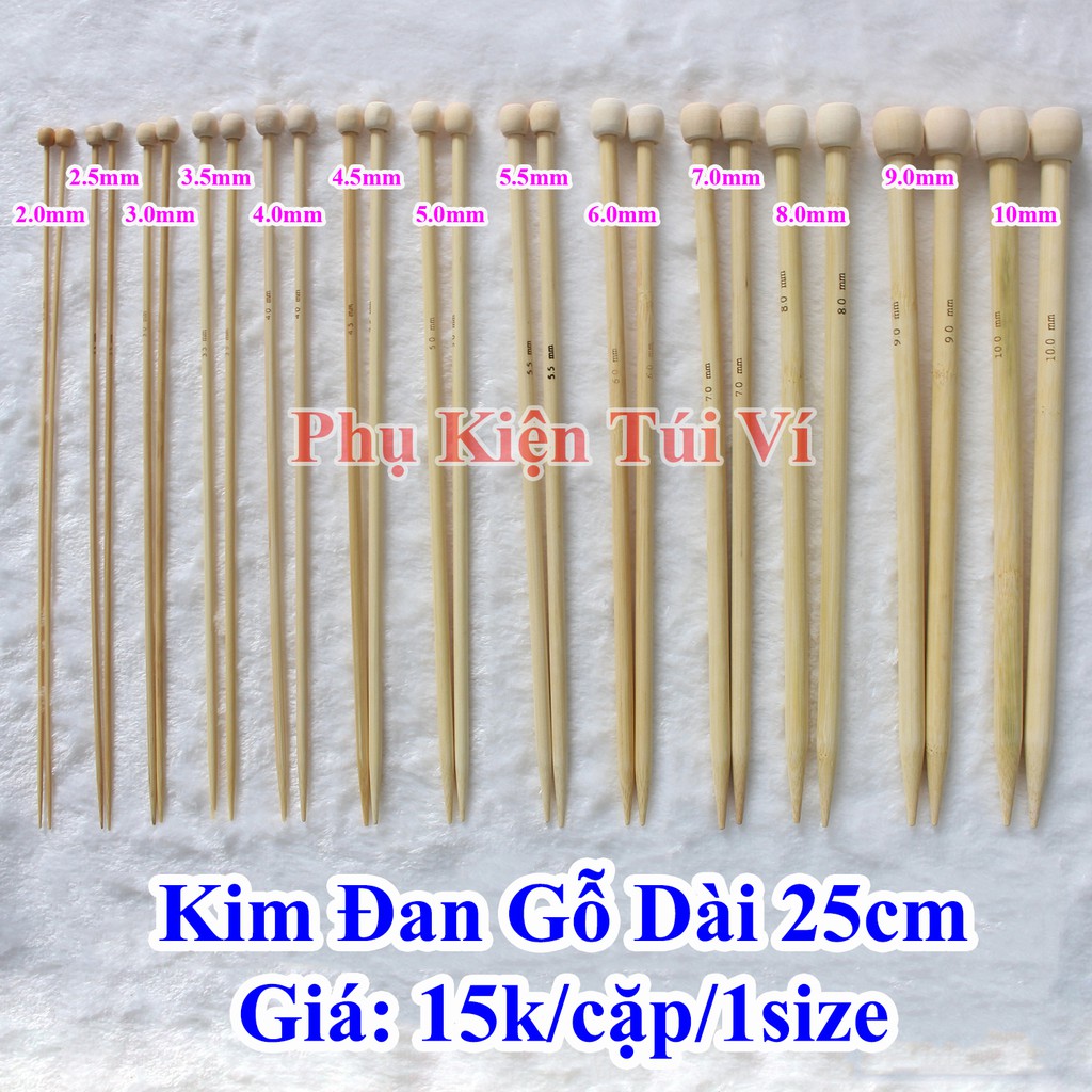 Kim đan len gỗ 25cm