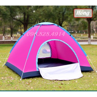 Lều Cắm Trại Du Lịch Dã Ngoại Tự Bung Kích Thước 2m x 2m x1,35m Chống Nắng Chống Tia UV 2 Cửa Thông Thoáng