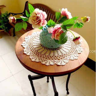 Tấm lót ren đẹp Landecor họa tiết hoa mẫu đơn sang trọng - TLR025