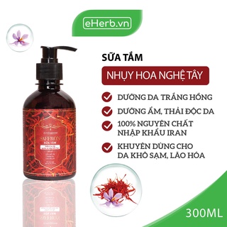 Sữa Tắm MILAGANICS Làm Sáng Da Saffron Whitening Với Saffron Nguyên Sợi 100% Nhập Khẩu Iran 300ml (Chai)