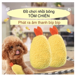 [Mã PET50K giảm Giảm 10% - Tối đa 50K đơn từ 250K] Đồ chơi TÔM CHIÊN nhồi bông cho thú cưng