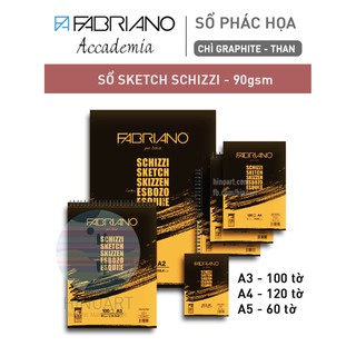 Sổ Sketch Fabriano Accademia Schizzi - 90gsm - A5/A4/A3