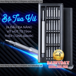 Bộ tua vít đa năng mini 24 đầu nhỏ sửa điện thoại, tô vít từ tính mở laptop mắt kính iphone đồng hồ