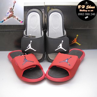 [Hộp JD] Dép Jordan JD bóng rổ quai ngang dán nam nữ cao cấp đầy đủ nhãn mác, bao bì, kèm hộp JD đen bóng tem vàng.