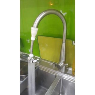 (giá hủy diệt lấy 5*) Đầu nối vòi rửa bát tăng áp xoay 360