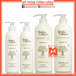 Dầu gội xả phục hồi chống rụng BIOTIN trắng - BIOTIN COLLAGEN VOUDIOTY 500 - 1000ml chính hãng