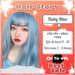 Thuốc Nhuộm Tóc Màu Baby Blue Cần Tẩy Nhuộm Tại Nhà | HairStory