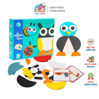 Đồ chơi gỗ trí tuệ Ghép hình tư duy theo thẻ - Đồ chơi gỗ Montessori Bapkids