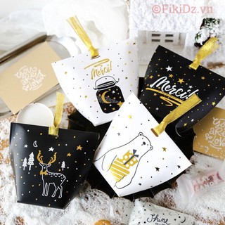 [6x6xH10] SỈ 4.5K Hộp quà túi đen Noel size S (không phụ kiện)