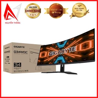 Màn hình máy tính cong GIGABYTE G34WQC 34" 2K 144Hz chuyên game new chính hãng