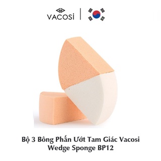 BÔNG PHẤN ƯỚT TAM GIÁC VACOSI WEDGE SPONGE BP12 - (BỊCH 3 CÁI)