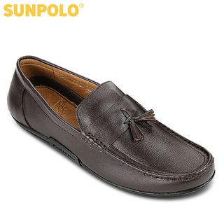 [Mã BMBAU300 giảm 7% đơn 499K] Giày Lười Nam Da Bò SUNPOLO Đen Nâu Xanh Navy - SUKT2581DNX
