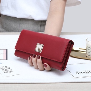 Ví nữ dài cao cấp gắn hình lá đẹp thời trang nhiều ngăn cầm tay ROSE V31