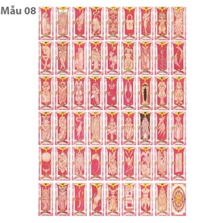 Bộ Sticker 54 quân bài Clow Màu Hồng anime card captor sakura (mẫu 8)