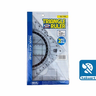 Thước Nhựa Dẻo Eke, Chữ L Vuông Góc Vẽ Kỹ Thuật WINQ L-505 QL130 - Họa Cụ Hakuart
