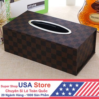 Hộp Đựng Giấy Lau Miệng Vân Cá Sấu - Vân Hoa - Caro Hiện Đại (Chọn Size)