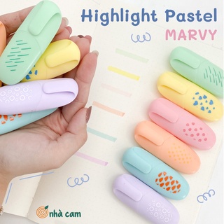 Set 6 Bút Nhớ Dòng Highlight MARVY Nhà Cam