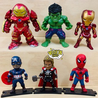 Mô hình Avengers Marvel - Bán lẻ tự chọn mô hình Hulk Iron Man Suit Captain Thor Spider Man - Cao 9cm