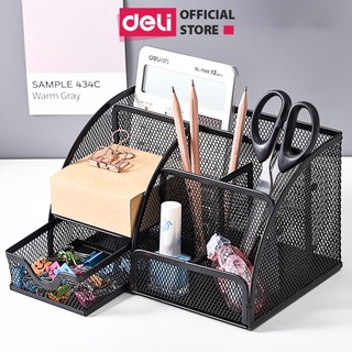 Giá sắt đựng tài liệu văn phòng để bàn Deli - màu đen - 9200